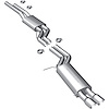 16553 Touring Series Cat-Back Performance Exhaust System for 2008-2010 BMW 535i - image 1