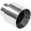 Polished Stainless Steel Weld-On Single Exhaust Tip Inlet Inside Diameter: 2.25" - image 1