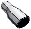 Polished Stainless Steel Weld-On Single Exhaust Tip Inlet Inside Diameter: 2.25" - image 1