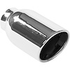 Polished Stainless Steel Weld-On Single Exhaust Tip Inlet Inside Diameter: 2.25" - image 1