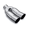 2.25" In / 3" x 11" Dual Out Polished SS Tip 11" Long - image 1