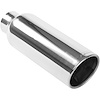 Polished Stainless Steel Weld-On Single Exhaust Tip Inlet Inside Diameter: 2.25" - image 1