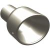 Polished Stainless Steel Weld-On Single Exhaust Tip Inlet Inside Diameter: 2.25" - image 1