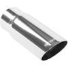Polished Stainless Steel Weld-On Single Exhaust Tip Inlet Inside Diameter: 3" - image 1
