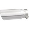 Polished Stainless Steel Clamp-On Single Exhaust Tip Inlet Inside Diameter: 4" - image 4