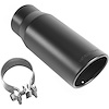 Polished Stainless Steel Clamp-On Single Exhaust Tip Inlet Inside Diameter: 3.5" - image 1