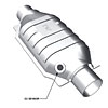 Oval Catalytic Converter 2.5" Inlet/Outlet Diameter 16" Overall Length 12" Body Length 7" Wide - image 1