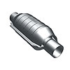 Oval Catalytic Converter 2" Inlet/Outlet Diameter 13" Overall Length 9" Body Length 5.125" Wide - image 1