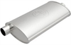 4.5" x 9.75" Oval Body Universal Muffler Offset In/Center Out: 2.25"/2.25" Body Length: 19" Overall Length: 26" - image 1