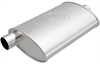 4" x 7.75" Oval Body Universal Muffler Offset In/Center Out: 1.75"/1.75" Body Length: 14" Overall Length: 18" - image 1