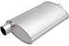 4.5" x 9.75" Oval Body Universal Muffler Offset In/Center Out: 1.75"/1.75" Body Length: 15" Overall Length: 21" - image 1
