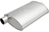 4.5" x 9.75" Oval Body Universal Muffler Offset In/Center Out: 2"/2" Body Length: 13" Overall Length: 17" - image 1