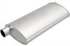 4.5" x 9.75" Oval Body Universal Muffler Offset In/Center Out: 2"/2" Body Length: 17" Overall Length: 20" - image 1