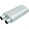 Rumble Chamber Muffler Dual In/Offset Out: 2.5"/2.25" Body Length: 17" Overall Length: 23" - image 1