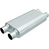Rumble Chamber Muffler Dual In/Dual Out: 2.5"/2.25" Body Length: 17" Overall Length: 23" - image 1