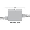 Rumble Chamber Muffler Offset In/Center Out, Inlet/Outlet: 2.250 in., Overall Length: 13 in. - image 2