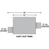 Rumble Chamber Muffler Offset In/Center Out, Inlet/Outlet: 3 in., Overall Length: 13 in. - image 2