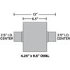 Rumble Chamber Muffler Center In/Center Out, Inlet/Outlet: 2.500 in., Overall Length: 9.500 in. - image 2