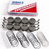 Small Block Chevy PowerPak Piston & Ring Kit Forged 4032 High Silicon Low Expansion Aluminum Alloy - image 1