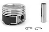 Silv-O-Lite Hypereutectic Dish Piston Set w/Coated Skirts for 1989-1995 Ford 3.8L Supercharged V6 w/97.2 mm Bore - image 1