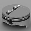 Chevy 400ci Forged Pistons Step Dish Top - image 1