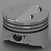 Chevy 350ci Hypereutectic Piston Solid Dome .100" - image 1