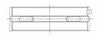 7M8103HC-.025 Race Main Bearing Set, .025 mm/.001 in. Undersize, Coated, Toyota 1JZ-GE 2492cc Inline6 DOHC 4v - image 3