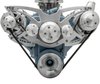 13150 Pontiac Style Track Serpentine System; PS & ALT; Billet Accessories - image 2