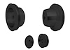 1550-08 Small Block Ford V-Belt Pulley Kit - 3 Bolt, Early - Black - image 1