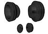 1560-08 Small Block Ford V-Belt Pulley Kit - 2V - 3 Bolt - Early - Black - image 1