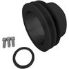 1561-08 Small Block Ford V-Belt Crankshaft Pulley - Black (2V) 3 Bolt - Early - image 2