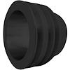 1593-08 Small Block Ford V-Belt Crankshaft Pulley - Black (3V) 3 Bolt - Early