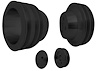1595-08 Small Block Ford Pulley Kit - 3V - 3 Bolt - Early - Black - image 1
