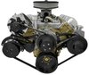 16040-08 Oldsmobile 350 Rocket Serpentine Kit - AC & PS - Black - image 2