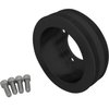 1631-08 Small Block Ford V-Belt Crankshaft Pulley - 2V -4 Bolt - Late - Black - image 2