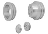 1637 Small Block Ford V-Belt Pulley Kit - High Flow - 2V - Bolt - Late - image 1