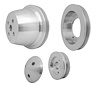 1645 Small Block Ford V-Belt Pulley Kit - High Flow - 1V - 4 Bolt - Late - image 1
