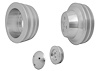 Performance Series Pulley Set 5-1/2", 3-Groove Crank Pulley - image 1