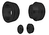1697-08 Small Block Ford V-Belt Pulley Kit - 3V - 4 Bolt - Early - Black - image 1