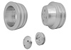 1697 Small Block Ford V-Belt Pulley Kit - 3V - 4 Bolt - Early - image 1