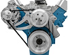 Ford FE Serpentine Drive Kit Alternator & Water Pump Pulleys & Brackets ONLY - image 1