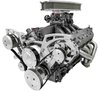 20070-06 Chevy LS Style Track Serpentine System - Wide - AC & ALT - Chrome - image 2