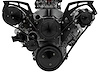 20070-08 Chevy LS Style Track Serpentine System - Wide - AC & ALT - Black - image 1