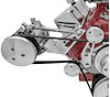 20155 Small Block Chevy AC Bracket - Outward - SWP - Passenger - image 1