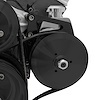 20161-08 Small Block Chevy Deluxe Power Steering Bracket - LWP, Saginaw - Black - image 1