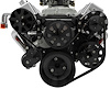 20260-08 Small Block Chevy Black Ultra Track Serpentine Kit (AC/PS/ALT) - image 1