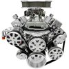 20260 Small Block Chevy Clear Powder-Coat Ultra Track Serpentine Kit (AC/PS/ALT) - image 3