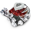 Outward Mount High Water Flow Serpentine Drive Kit Includes Brackets and Pulleys to Install: Reverse Rotation Short Water Pump - image 1