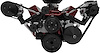 20426-08 Small Block Chevy Serpentine System; SWP; Reverse, Outward - Saginaw-Key - Black - image 1