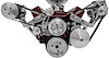Outward Mount High Water Flow Serpentine Drive Kit Includes Brackets and Pulleys to Install: Reverse Rotation Short Water Pump - image 1
